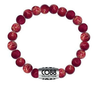 Multicolour CO88 Collection armband voor dames met stijlvol ontwerp en opvallende rode kralen.