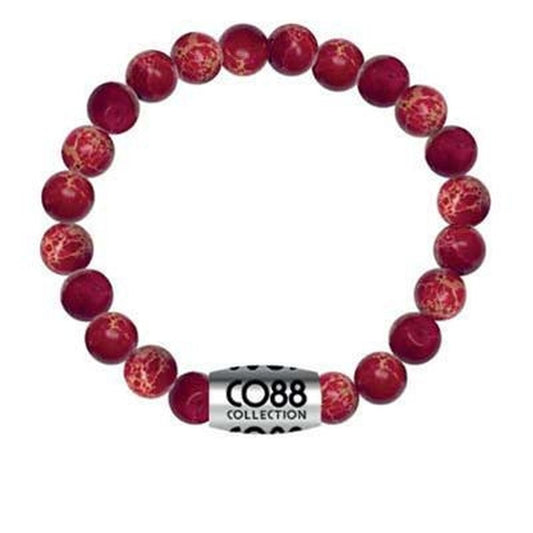 Multicolour CO88 Collection armband voor dames met stijlvol ontwerp en opvallende rode kralen.