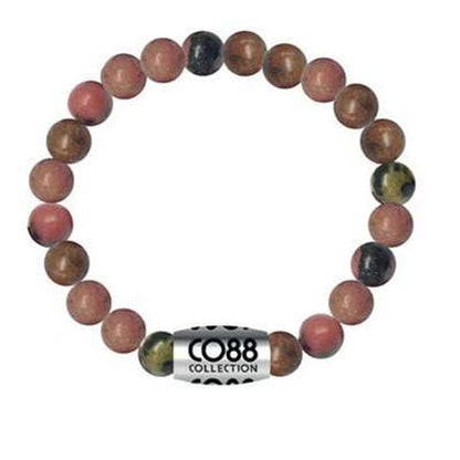 Multicolour CO88 Collection armband met ronde kralen en metalen sluiting.