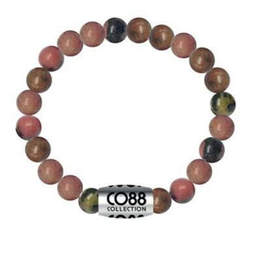 Multicolour CO88 Collection armband met ronde kralen en metalen sluiting.