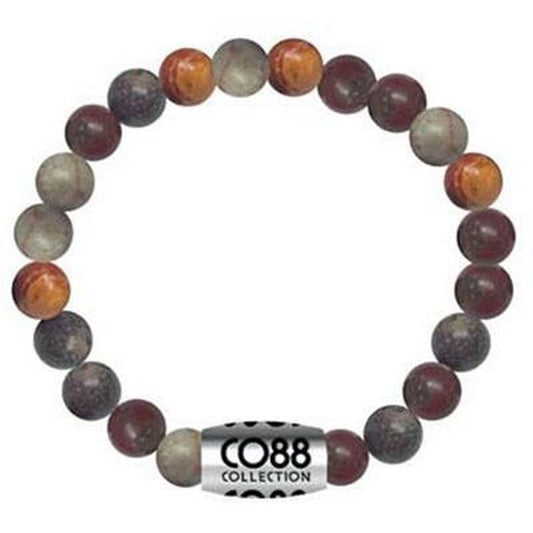 Stijlvolle multicolour armband van CO88 Collection met unieke kralen en logo.
