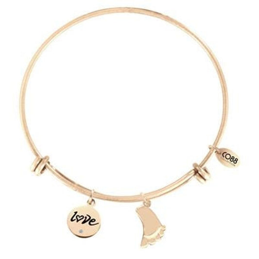 Gouden CO88 Collection armband met charmante hangers en elegante afwerking.