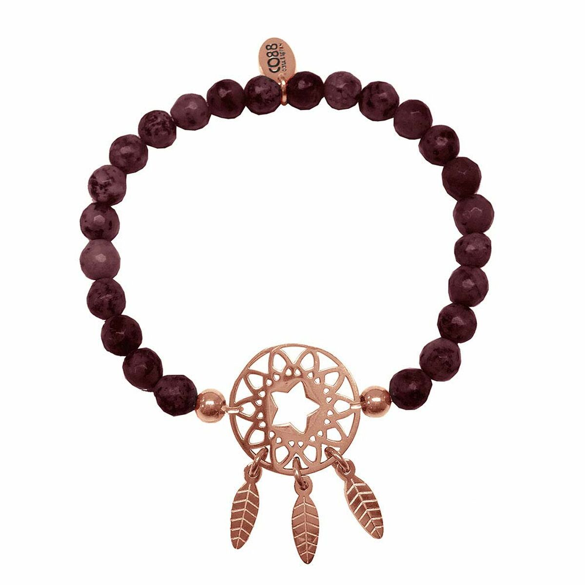 Detail van de CO88 Collection armband met een uniek ontwerp en een sterrenmotief.