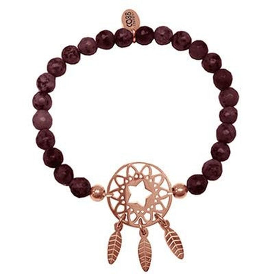 Multicolour CO88 Collection armband met unieke ontwerp en hangende veren.