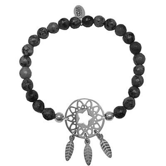 Zwarte CO88 Collection armband voor dames met elegante hangers en een verfijnde uitstraling.