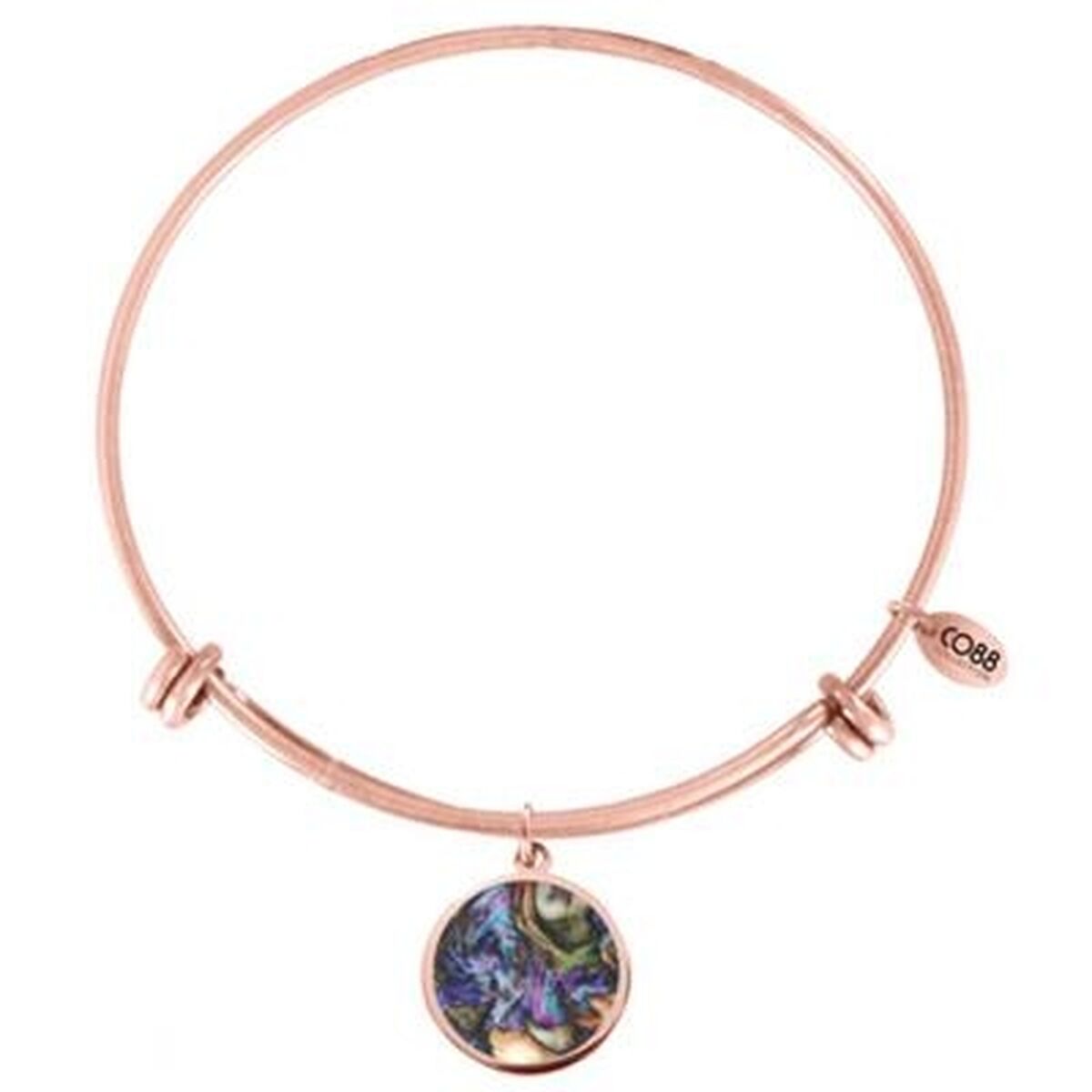 Roségouden CO88 Collection armband met een elegante hanger en subtiele details.
