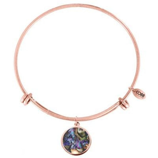 Roségouden CO88 Collection armband met een elegante hanger en subtiele details.