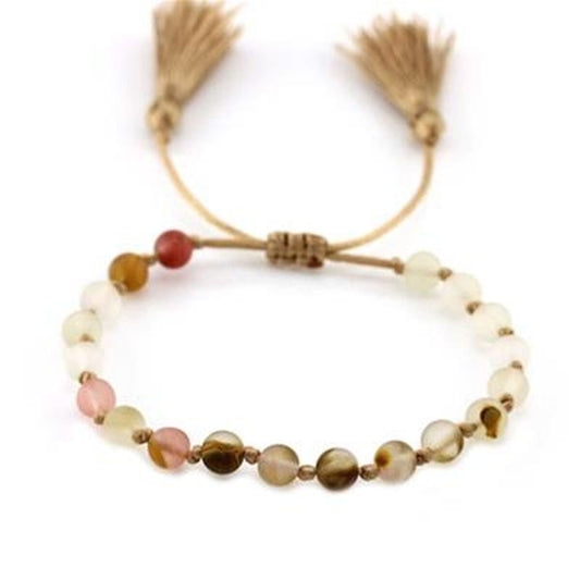 Multicolour CO88 Collection armband voor dames met kralen en franjes.