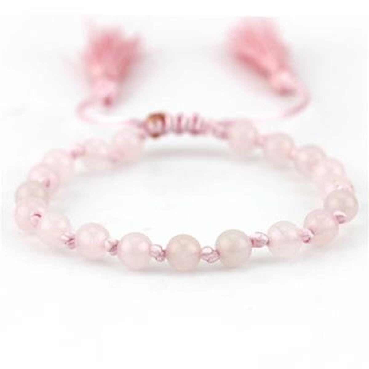 Roze CO88 Collection armband met elegante kralen en franjes.