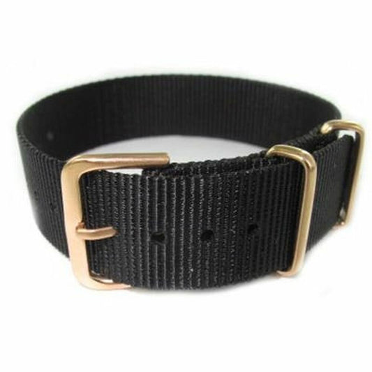 Stijlvolle zwarte CO88 Collection armband met gouden gesp, uniseks ontwerp.