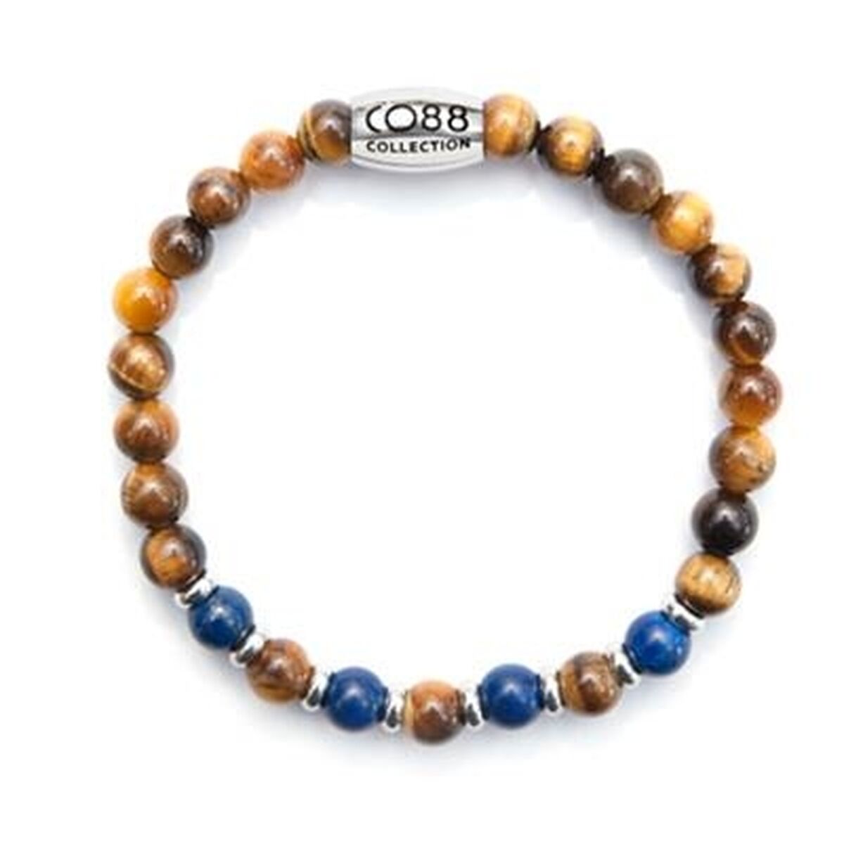 Bruine CO88 Collection armband voor dames met elegante kralen in diverse tinten.