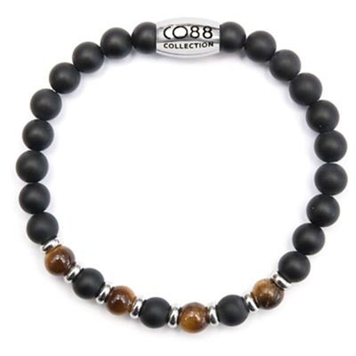 Zwarte CO88 Collection armband voor dames met elegante design en edelstenen.