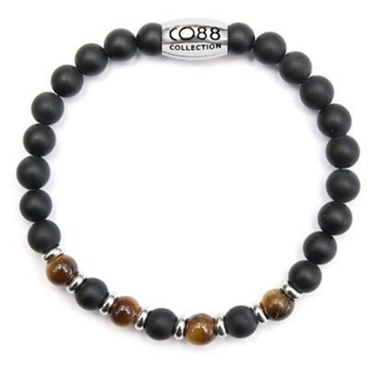 Zwarte CO88 Collection armband voor dames met elegante design en edelstenen.