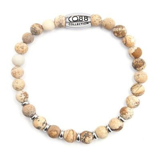Multicolor CO88 Collection armband voor dames met elegante stenen en zilveren details.