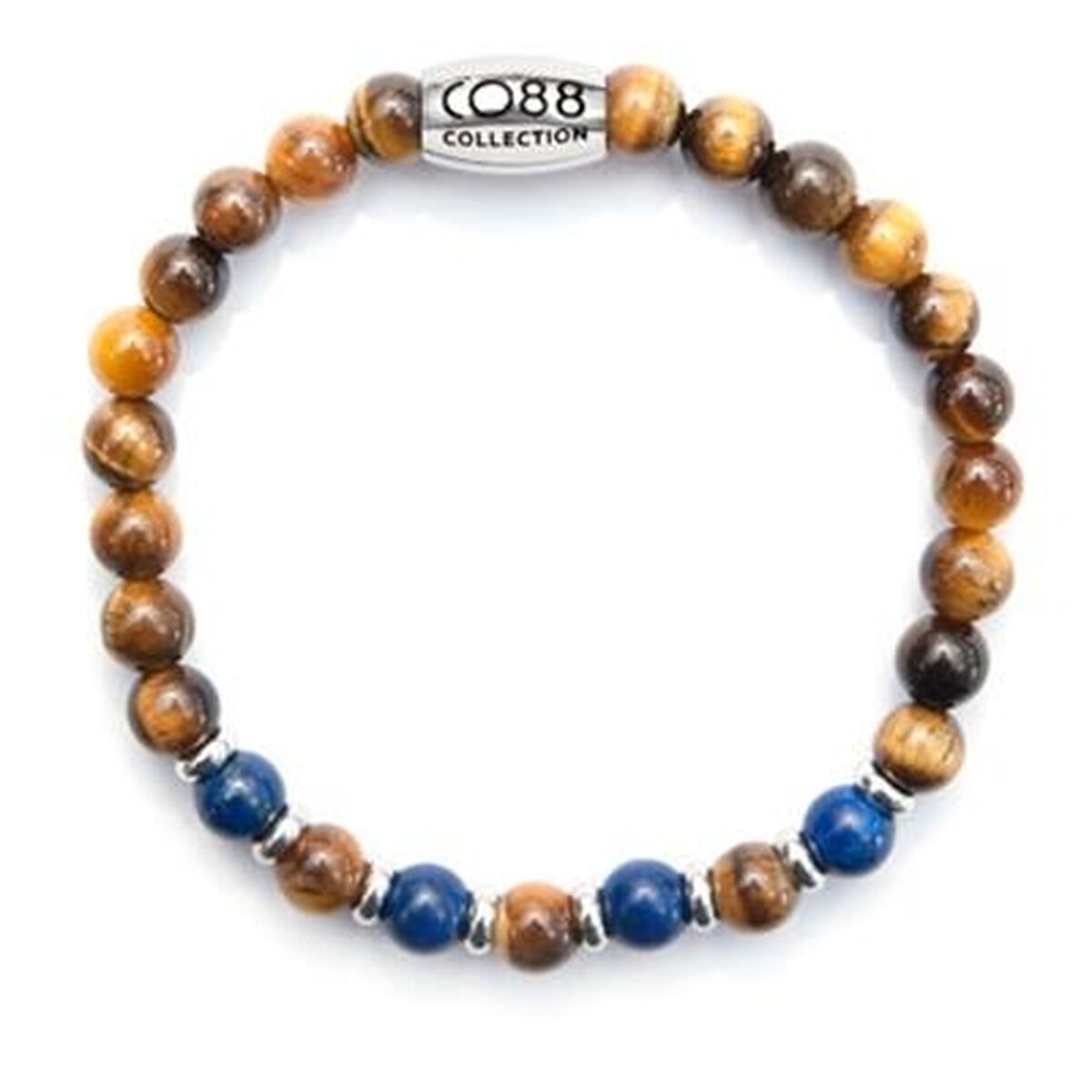 Bruine CO88 Collection armband voor dames, stijlvol en elegant met kralen in verschillende tinten.