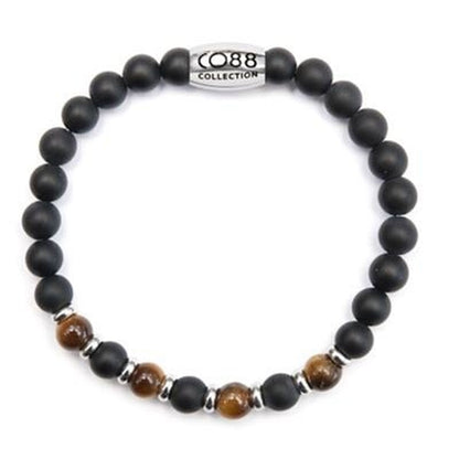 Zwarte CO88 Collection armband voor dames met elegante kralen en subtiele details.