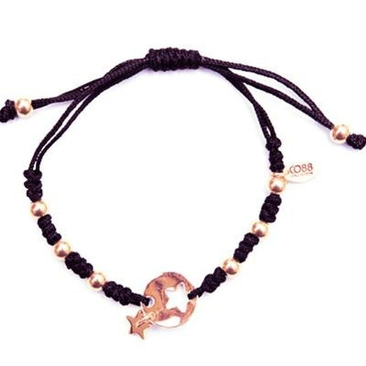 Zwarte CO88 Collection armband voor dames met gouden details en een elegante afwerking.