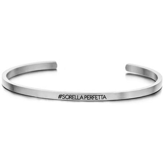 Zilverkleurige CO88 Collection armband met elegant design en subtiele glans.