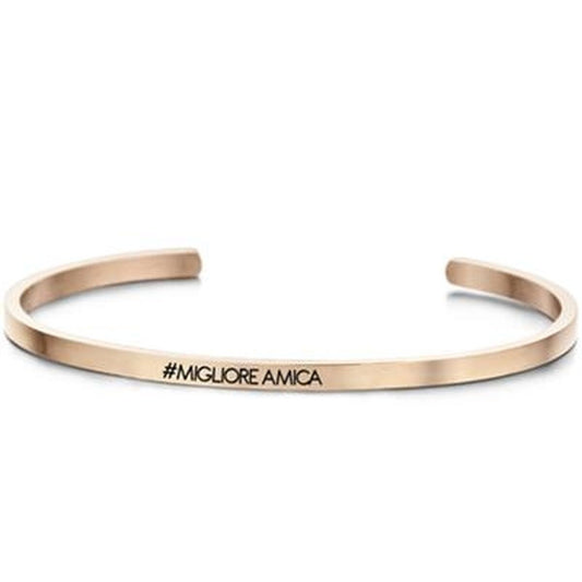 Elegante roze gouden armband voor dames van CO88 Collection met een minimalistisch ontwerp.