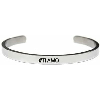 Zilverkleurige CO88 Collection armband met #TI AMO opdruk, elegant ontwerp.