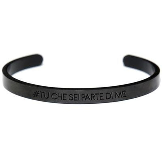 Zwarte CO88 Collection armband voor dames met stijlvolle gravure.
