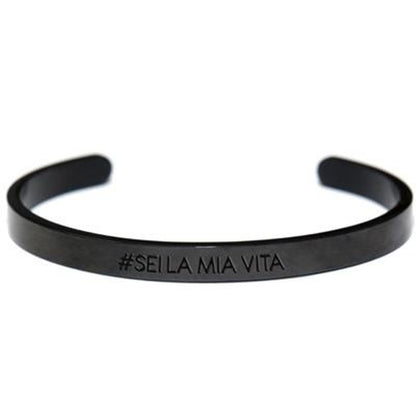 Zwarte CO88 Collection armband voor dames met elegante, minimalistische uitstraling.