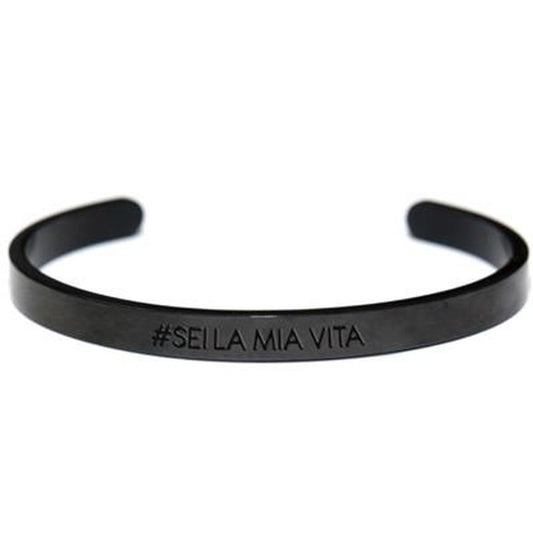 Zwarte CO88 Collection armband voor dames met elegante, minimalistische uitstraling.
