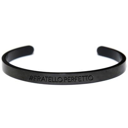 Zwarte CO88 Collection armband voor dames met elegant ontwerp en tekstdetail.