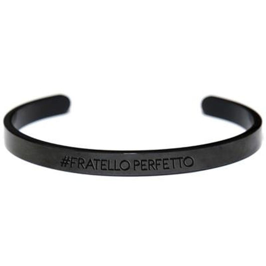 Zwarte CO88 Collection armband voor dames met elegant ontwerp en tekstdetail.