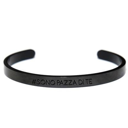 Zwarte CO88 Collection armband voor dames met elegante, minimalistische uitstraling.