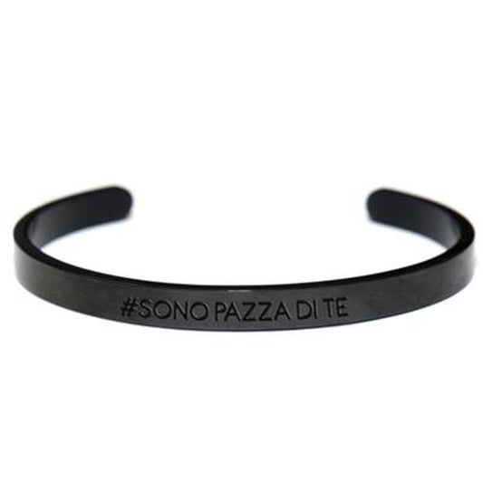 Zwarte CO88 Collection armband voor dames met elegante, minimalistische uitstraling.