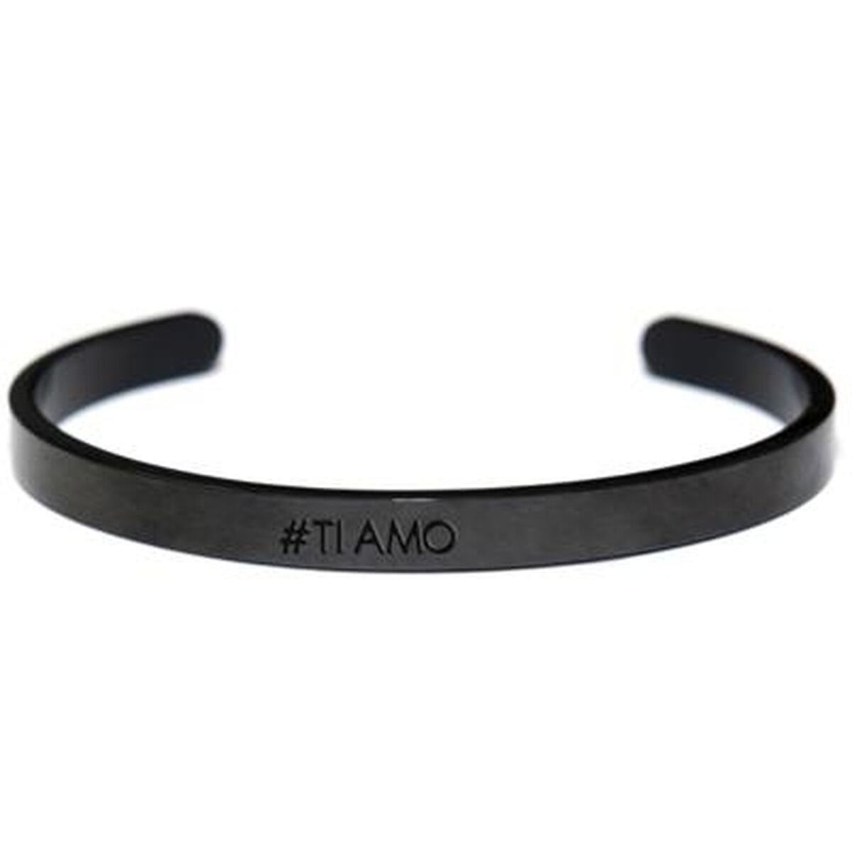 Zwarte CO88 Collection armband voor dames met elegante afwerking en #TILAMO gravure.