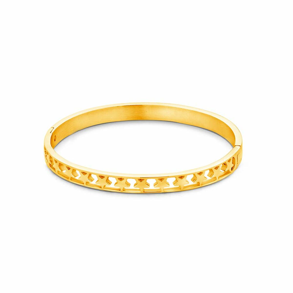 Detail van de CO88 Collection damesarmband met elegante gouden afwerking en uitgesneden ontwerp.