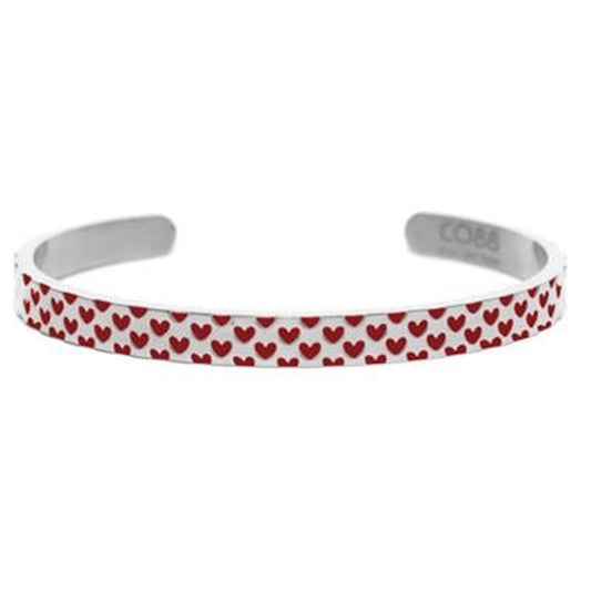 Trendy CO88 Collection armband in multicolor met hartjespatroon voor dames.
