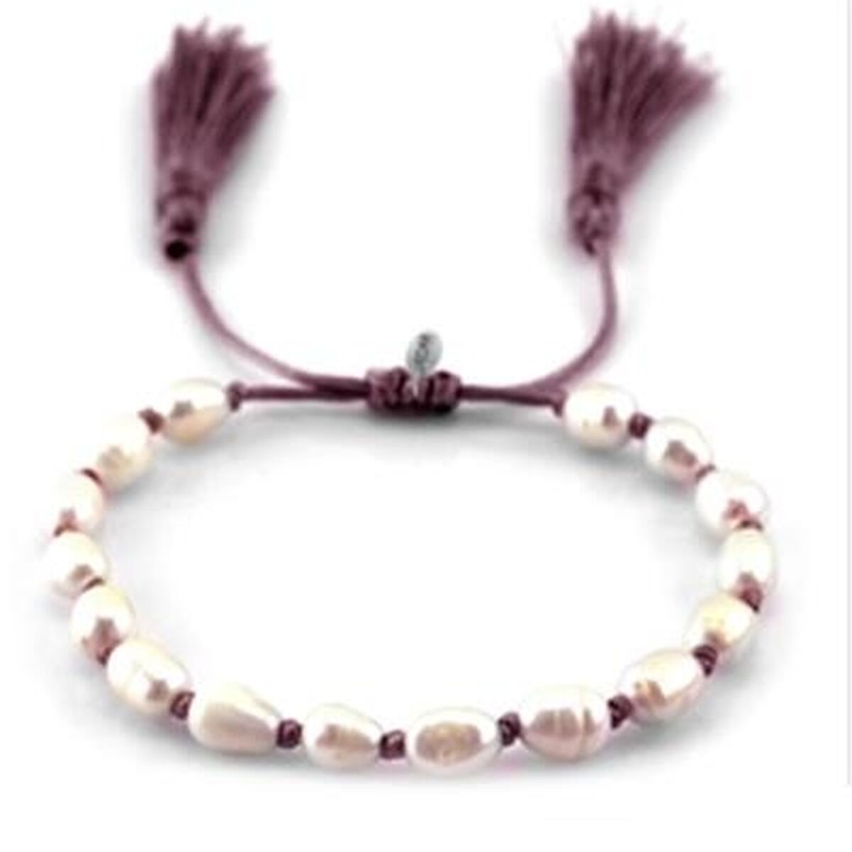 Multicolour CO88 Collection armband met parelachtige kralen en franjes.