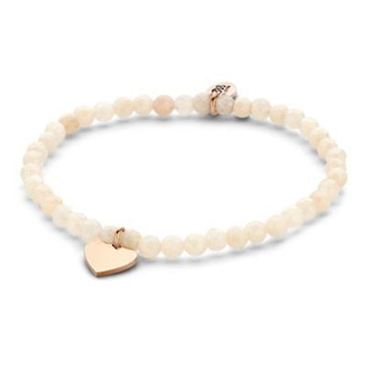 Witte CO88 Collection armband voor dames met een elegante hartvormige hanger.