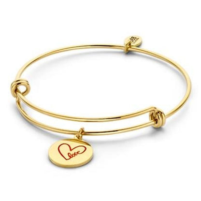 Gouden CO88 Collection armband met elegante stijl en hartvormige bedel.