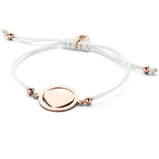 Witte CO88 Collection armband voor dames met een elegante hartvormige hanger.
