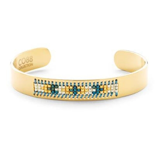 Gouden CO88 Collection armband met verfijnde afwerking en kleurrijke details.