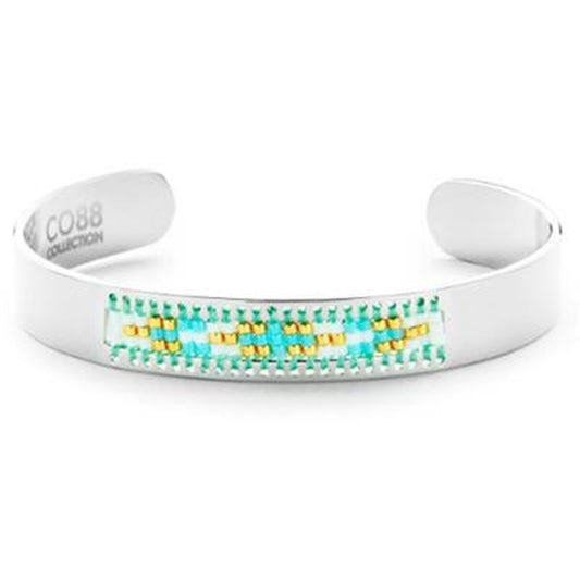 Zilverkleurige CO88 Collection armband met kleurrijke details en een elegant ontwerp.
