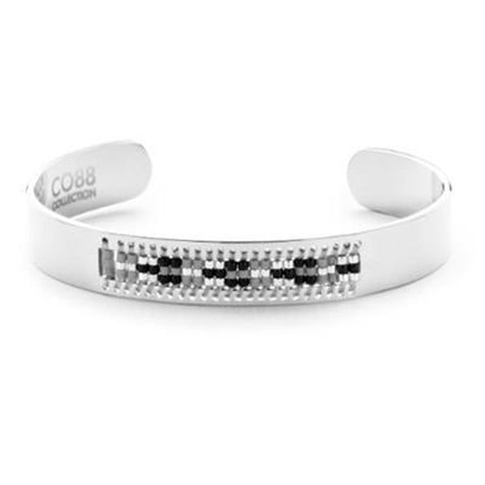 Zilverkleurige CO88 Collection armband met elegant design en subtiele details.