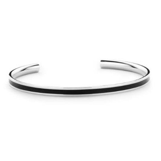 Stijlvolle zwarte CO88 Collection armband voor dames met een minimalistisch design.