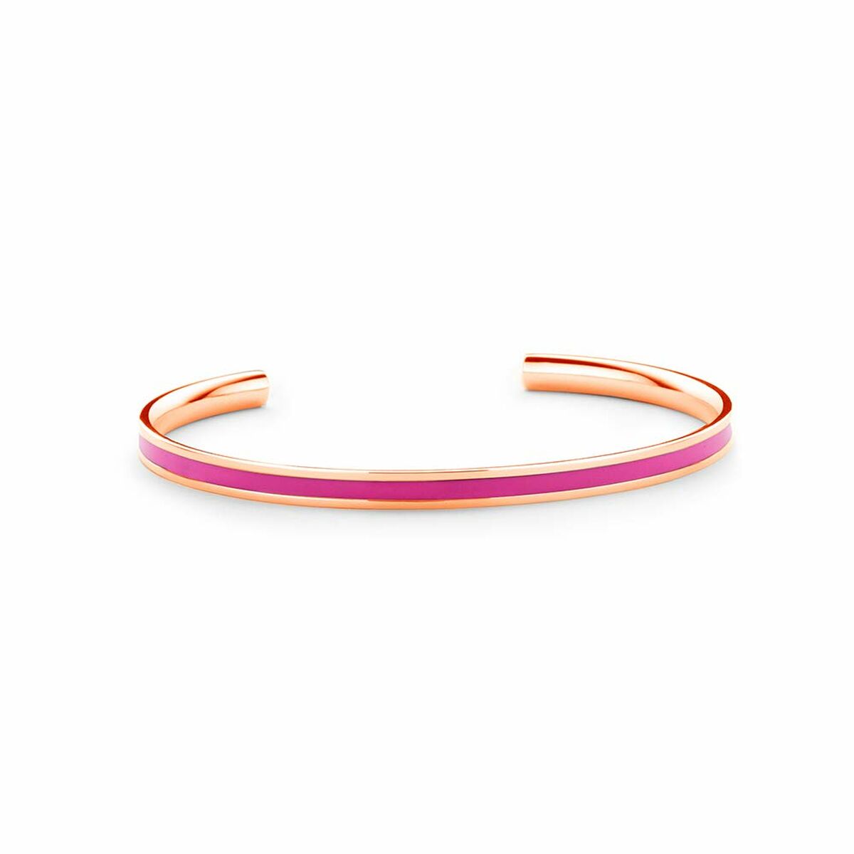 Detail van de CO88 Collection armband in roze goud met een elegante, strakke afwerking.
