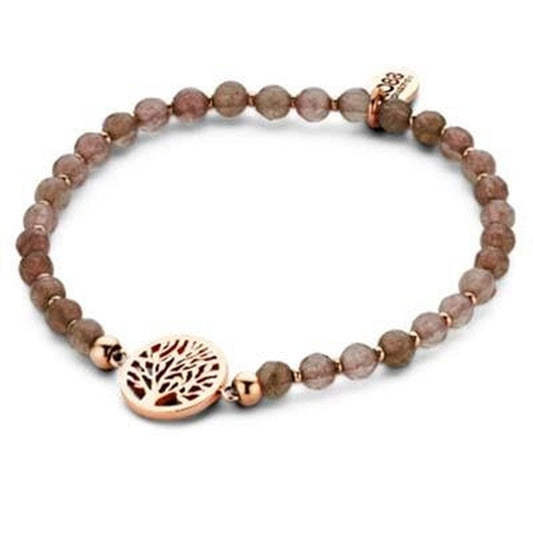 Bruine CO88 Collection armband voor dames met elegant boomdesign.