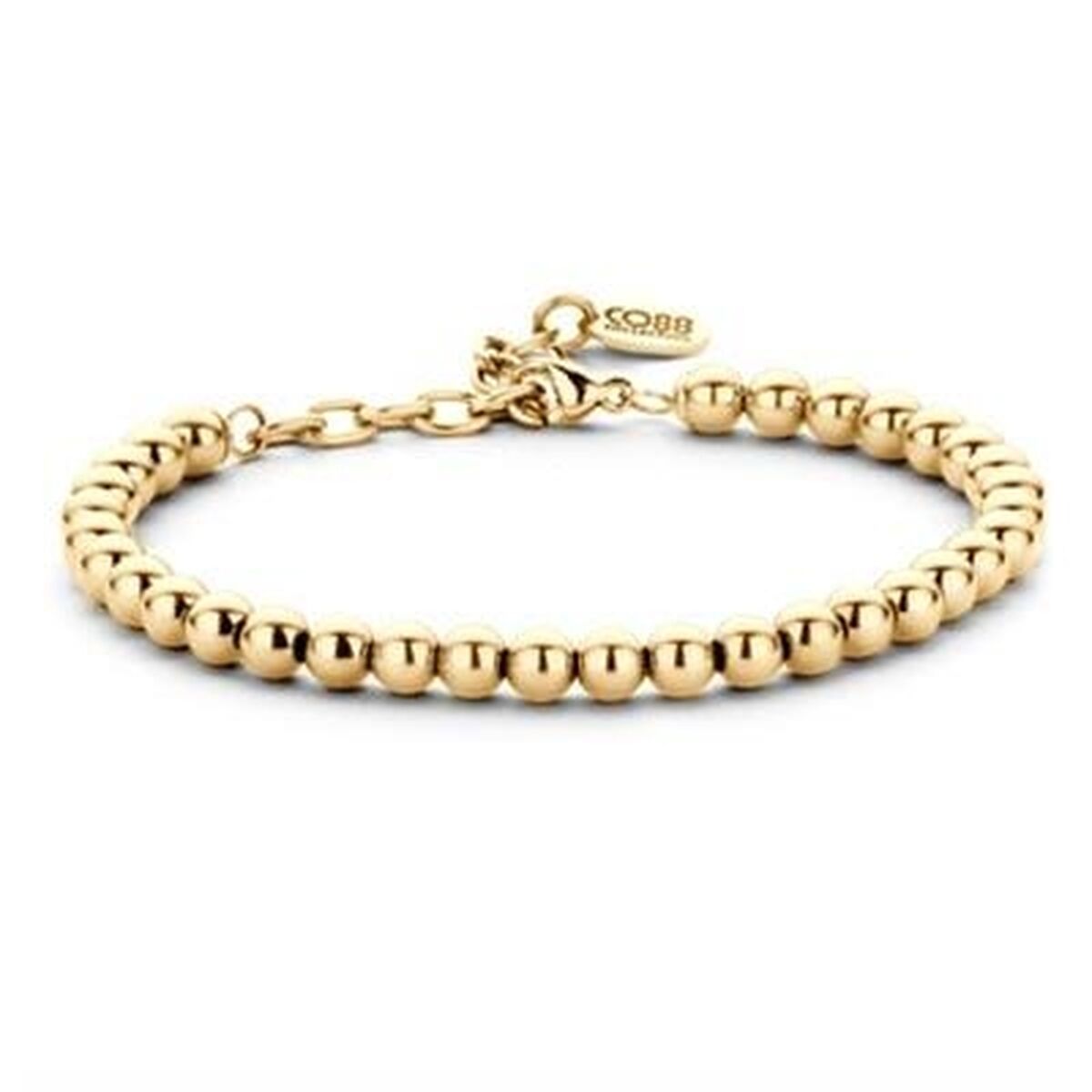 Gouden CO88 Collection armband met elegante bolletjes in een tijdloze stijl.