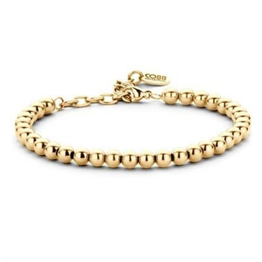 Gouden CO88 Collection armband met elegante bolletjes in een tijdloze stijl.