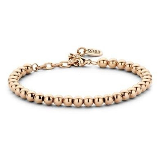 Gouden CO88 Collection armband voor dames met elegante, ronde kralen.