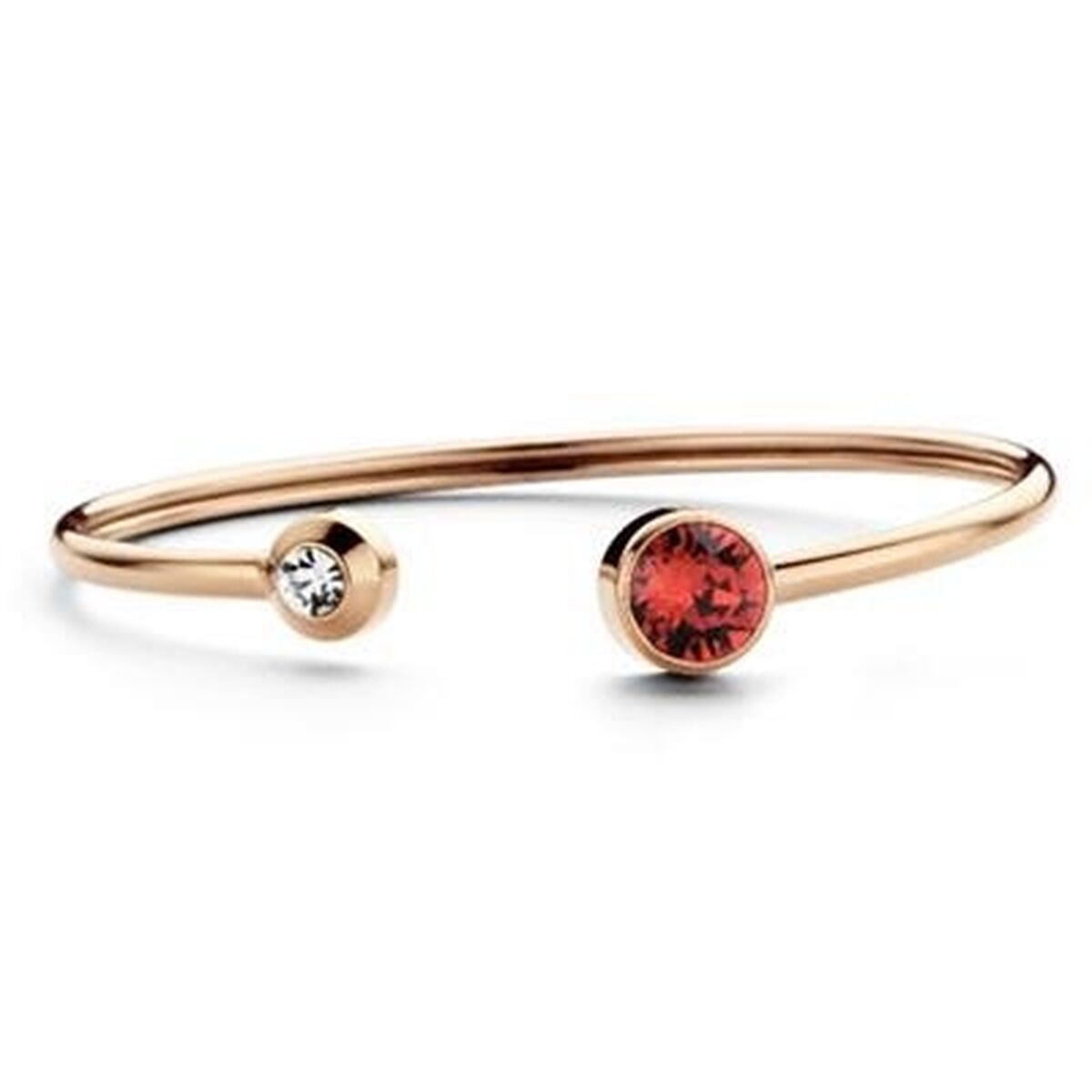 Elegante CO88 Collection armband voor dames in roze goud met kleurrijke stenen.