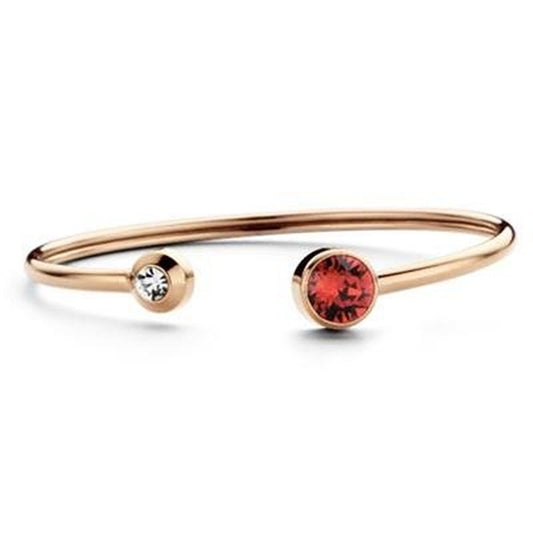 Elegante CO88 Collection armband voor dames in roze goud met kleurrijke stenen.