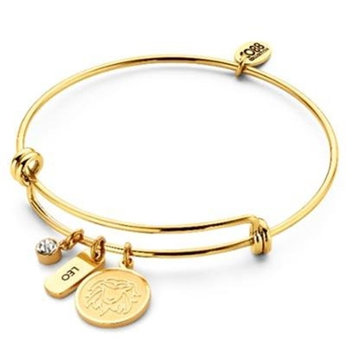 Gouden CO88 Collection armband met elegante details en hangers voor dames.